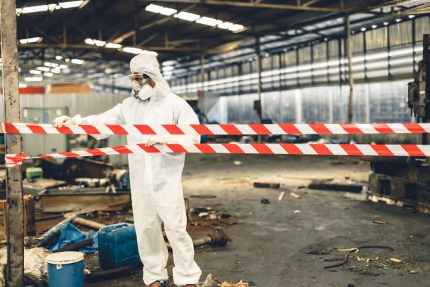 Professional Biohazard technician working in Concord, MO